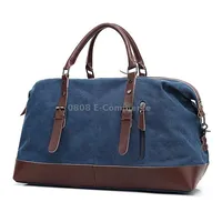 Augur 2012 Portable Casual Canvas Travel Handbag Baggage Shoulder Crossby Bag Dark Blue