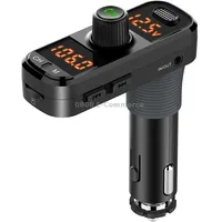 Bc70 Car Bluetooth 5.0 Fm Transmitter Radio Adapter Dual Display Wireless Handsfree Call Mp3 Music Player Qc3.0 Pd Usb Charger