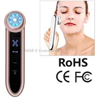 Blk-D919 Rf Instrument Facial Vibration Compact Lifting Massager Micro Current Beauty InstrumentGold