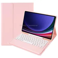 For Samsung Galaxy Tab S9 Fe A810B Pen Slot Detachable Bluetooth Keyboard Leather Tablet CasePink