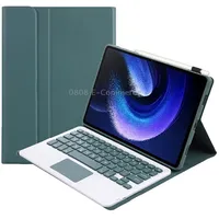 For Xiaomi Pad 6 / Pro A0N7-A Lambskin Texture Ultra-Thin Bluetooth Keyboard Leather Case with TouchpadDark Green
