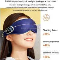 Heating Eye Massager Electrical Smart Graphene Flexible Hot Compress Relieve Fatigue Cloud Sense MaskDark Blue