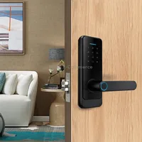 Locstar C89 Smart Fingerprint Password Lock Home Indoor Door Tuya System LockBlack