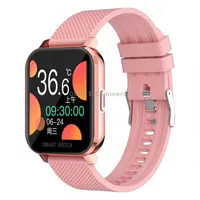 Mt28 1.54 inch Tft Screen Ip67 Waterproof Business Sport Silicone Strip Smart Watch, Support Sleep Monitor / Heart Rate Blood Pressure MonitoringRose Gold