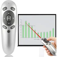 Pr-07 2.4G Multifunctional 6-Axis Gyro Pc Wireless Presenter Remote Control Ppt Presentation Air Mouse , Support Windows Xp /  Vista Win7 Win8 Android 4.0 and Above Version Effective Distance 15MGrey