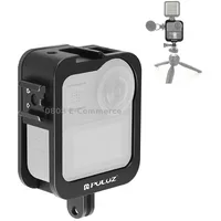 Puluz Aluminum Alloy Protective Cage Frame with Cold Shoe for Gopro Max Black