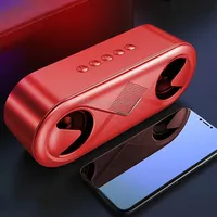 S6 Portable Subwoofer Mini Card Bluetooth Speaker Red