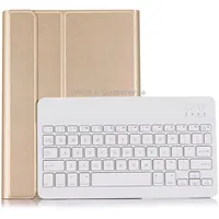 St870S For Samsung Galaxy Tab S7 T870/T875 11 inch 2020 Ultra-Thin Detachable Bluetooth Keyboard Leather Tablet Case with Stand  Sleep Function BacklightGold