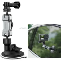Sunnylife Ty-Q9415 Aluminum Alloy Phone Holder Car Suction Cup Bracket for Gopro Hero11 Black / Hero10 /9 /8 /7 /6 /5 Session /4 /3 /2 /1, Dji Osmo Action and Other Cameras, Colour