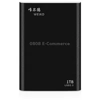 Weird 1Tb 2.5 inch Usb 3.0 High-Speed Transmission Metal Shell Ultra-Thin Light Mobile Hard Disk DriveBlack
