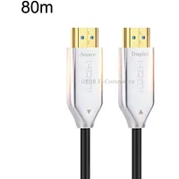 2.0 Version Hdmi Fiber Optical Line 4K Ultra High Clear Monitor Connecting Cable, Length 80M With ShaftWhite