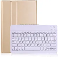 A860 For Samsung Galaxy Tab S6 10.5 inch T860 / T865 Detachable Bluetooth Keyboard Tablet Case with Pen Holder Elastic StrapGold