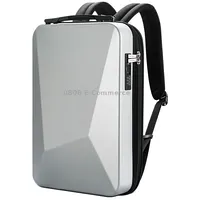 Bopai 61-93318A Hard Shell Waterproof Expandable Backpack with Usb Charging Hole, Spec Password Silver