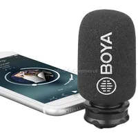 Boya By-Dm200 8 Pin Interface Plug Condenser Live Show Video Vlogging Recording Microphone for iPhone Black