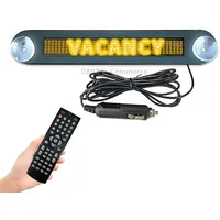 Dc 12V Car Led Programmable Showcase Message Sign Scrolling Display Lighting Board with Remote ControlYellow Light