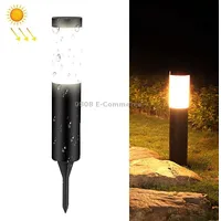 Dsa-001 Solar Garden Column Outdoor Lawn Light, Style Black-Warm Light