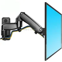 F150 Full Motion Monitor Wall Mount Tv Bracket with Adjustable Gas Spring Arm for 17-27 inch Led Lcd