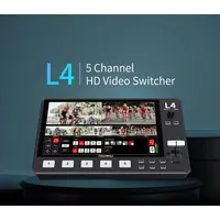 Feelworld L4 Multi-Camera Video Mixer Switcher 10.1 Touch Screen Usb 3.0 Fast StreamingUs Plug