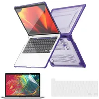 For Macbook Pro 13.3 A2251/A2289/A2338 Enkay Hat-Prince 3 in 1 Protective Bracket Case Cover Hard Shell with Tpu Keyboard Film / Pet Screen Protector, VersioneuPurple