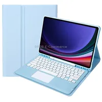 For Samsung Galaxy Tab S9 Fe A810B-A Touch Pad Detachable Bluetooth Keyboard Leather Tablet CaseSky Blue