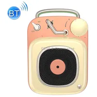 Hm20 Retro Mini Wireless Bluetooth 5.0 Portable Speaker Microphone Aluminium Alloy Body Music PlayerYellow