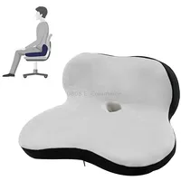 Memory Foam Petal Cushion Office Chair Home Car Seat Cushion, Size Without Storage BagCrystal Velvet Gray Black Stitching
