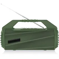 Newrixing Nr-4025Fm Outdoor Splash-Proof Water Portable Bluetooth Speaker, Support Hands-Free Call / Tf Card Fm U DiskGreen