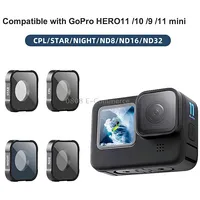Night Filter Action Camera Lens For Gopro Hero11 Black / mini Hero10 Hero9