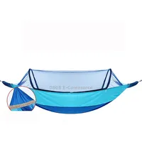 Outdoor Camping Anti-Mosquito Quick-Opening Hammock, Spec Double Anti-Rollover Sky Blue