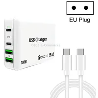 Pd65W-A9 Pd 65W Dual Dort Usb-C / Type-C  Usb Charger with 5A to Fast Charging Cable for Apple Macbook Series Eu Plug