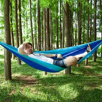 Portable Outdoor Parachute Hammock with Mosquito Nets Dark Blue  Baby