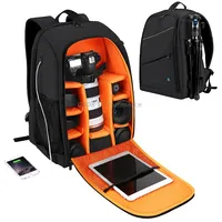 Puluz Outdoor Portable Waterproof Scratch-Proof Dual Shoulders Backpack Handheld Ptz Stabilizer Camera Bag with Rain Cover for Digital Camera, Dji Ronin-Sc / Ronin-SBlack