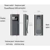 Q25 Intelligent Voice Recorder With Screen Hd Noise Canceling Back Clip Reporter, Size 16GbBlack