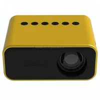 T500 1920X1080P 80 Lumens Portable Mini Home Theater Led Hd Digital Projector Without Remote Control  AdaptorYellow