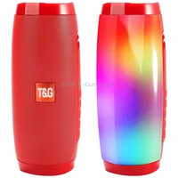 TG Tg157 Bluetooth 4.2 Mini Portable Wireless Speaker with Melody Colorful LightsRed