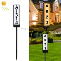 Ts-G6704 Solar Dual-Color Temperature Ground Plug House Number Lawn Light