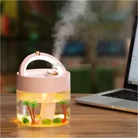 Usb Charging Air Humidifier Heavy Fog Sprayer Household Desk Lamp Aromatherapy Diffuser PurifierPink