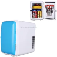 Vehicle Auto Portable Mini Cooler and Warmer 4L Refrigerator for Car Home, Voltage Dc 12V/ Ac 220VBlue