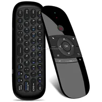 W1 Wireless Qwerty 57-Keys Keyboard 2.4G Air Mouse Remote Controller with Led Indicator for Android Tv Box, Mini Pc, Smart Tv, Projector, Htpc, All-In-One Pc /
