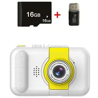 X101 Mini Hd Lens Reversible Child Camera, Color White16GCard Reader
