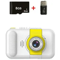 X101 Mini Hd Lens Reversible Child Camera, Color White8GCard Reader