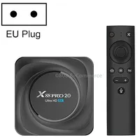 X88 Pro 20 4K Smart Tv Box Android 11.0 Media Player with Voice Remote Control, Rk3566 Quad Core 64Bit Cortex-A55 up to 1.8Ghz, Ram 8Gb, Rom 64Gb, Support Dual Band Wifi, Bluetooth, Ethernet, Eu Plug