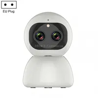 Yt48 Hd Wireless Indoor Network Shaking Head Binocular Camera, Support Motion Detection  Infrared Night Vision Micro Sd Card, Eu Plug