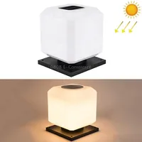 003 Solar Square Outdoor Post Light Led Waterproof Wall Lights, Size 20Cm Warm