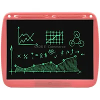15Inch Charging Tablet Doodle Message Double Writing Board Lcd Children Drawing Board, Specification Monochrome Lines Pink 