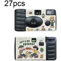 27Pcs Friend Retro Film Camera Waterproof Cartoon Decorative Stickers without