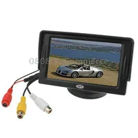 4.3 inch Tft Lcd Car Rearview Monitor with Stand and Sun ShadeBlack
