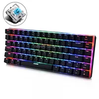 Ajazz 82 Keys Laptop Computer Rgb Light Gaming Mechanical Keyboard Black Blue Shaft