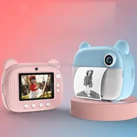 Children Instant Print Camera 1080P 2.4-Inch Ips Screen Dual Lens Photography CameraPink