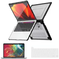 For Macbook Pro 13.3 A2251/A2289/A2338 Enkay Hat-Prince 3 in 1 Protective Bracket Case Cover Hard Shell with Tpu Keyboard Film / Pet Screen Protector, VersionusBlack